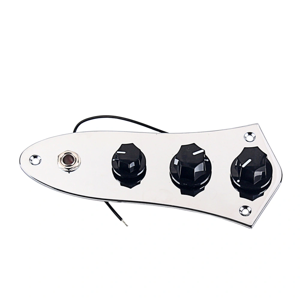 1 Set Wired Loaded Prewired Control Plate Harness Switch Knobs for JB Guitar Parts GE112 (Silver)