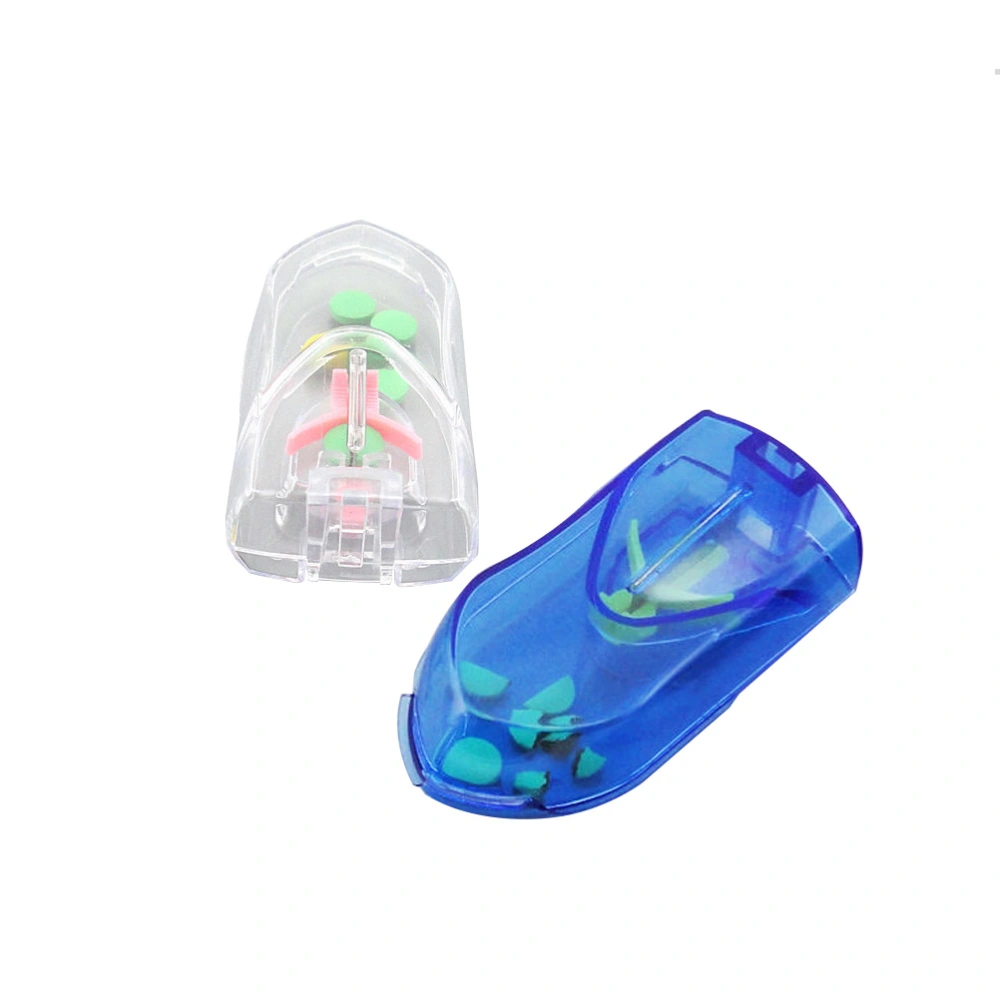 2PCS Pill Cutter Medicine Tablet Cutter Pill Splitter with Storage Compartment Box (Blue and Transparent)