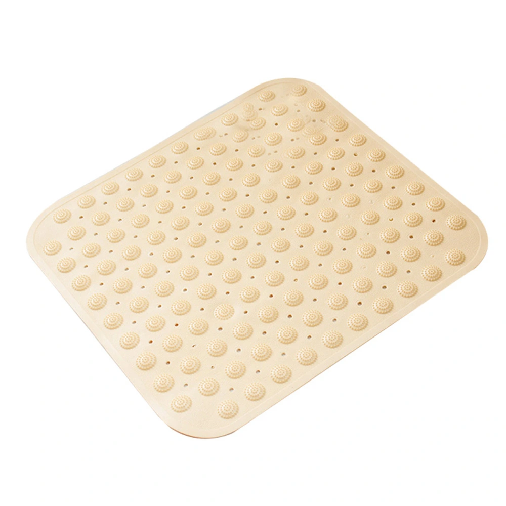 48x48cm Bath Mat TPR Rubber Non-slip PVC Pad with Dots Bath Mat with Suction Cups (Orange)