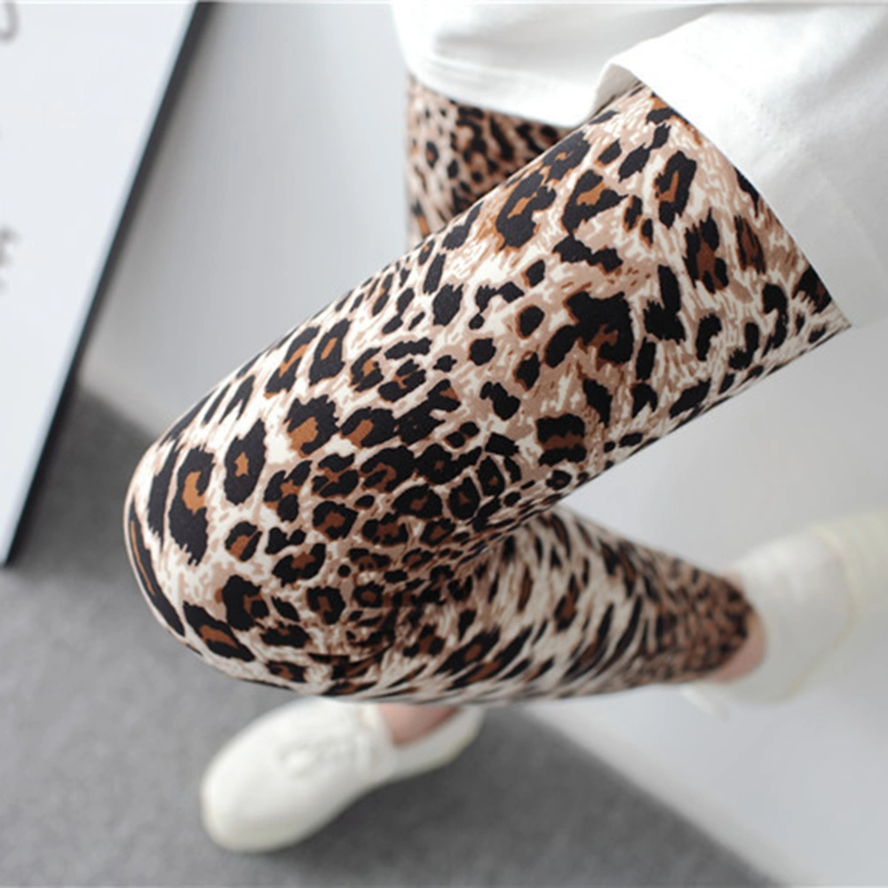 Sexy Women Chic Leopard Trousers Skinny Nine Pants Elastic Leggings