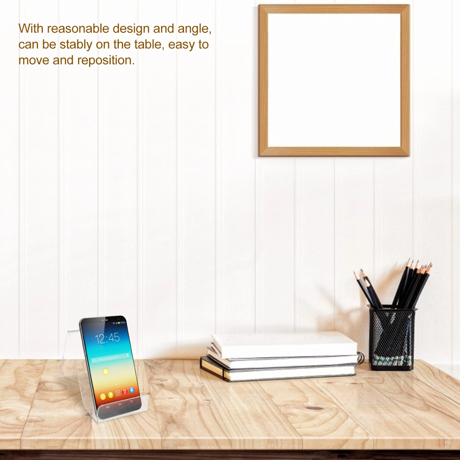 4pcs Acrylic Cell Phone Stand Transparent Phone Holder Phone Stand Display Stand