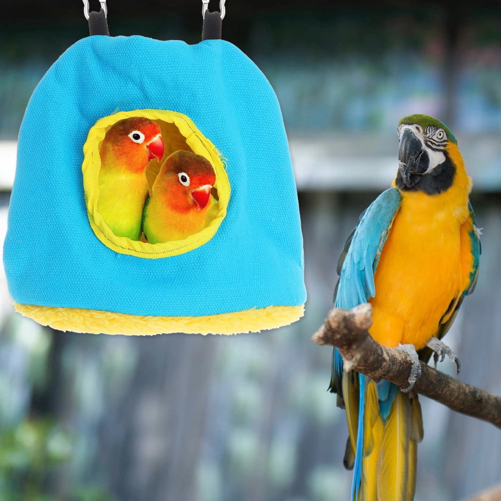 Round Warm Hanging Birds Nest Premium Indoor Outdoor Parrot Bed House (Random Color, Size M)