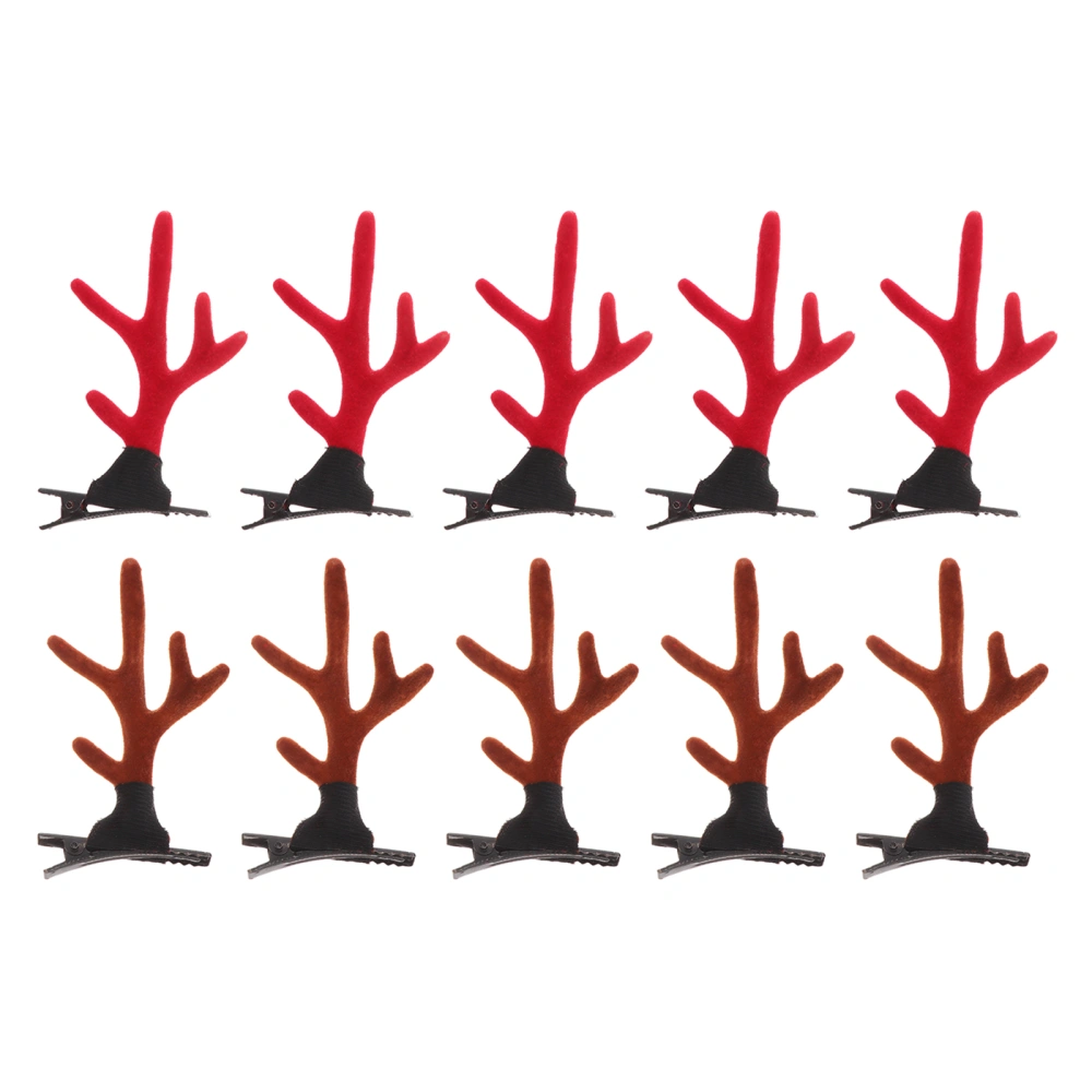 12pcs Christmas Antlers Hairpins Festive Hair Clips Hair Accessories for Costume Carnival Party