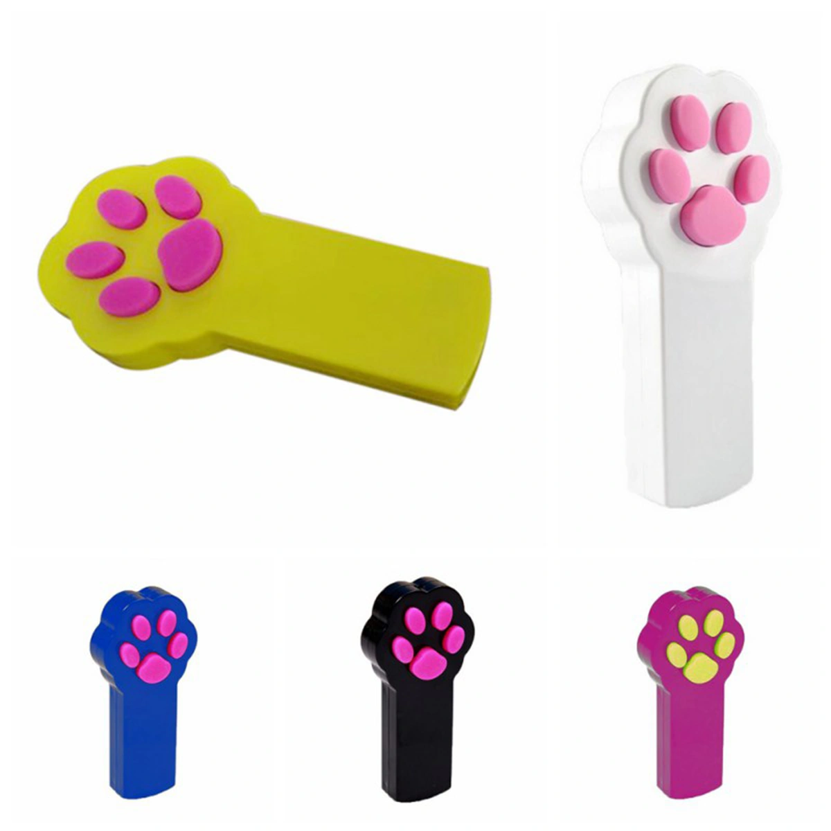 Cat Toy Catch Interactive LED Light Beam Pointer Pet Toy Exercise Scratch Training Tool (Black)