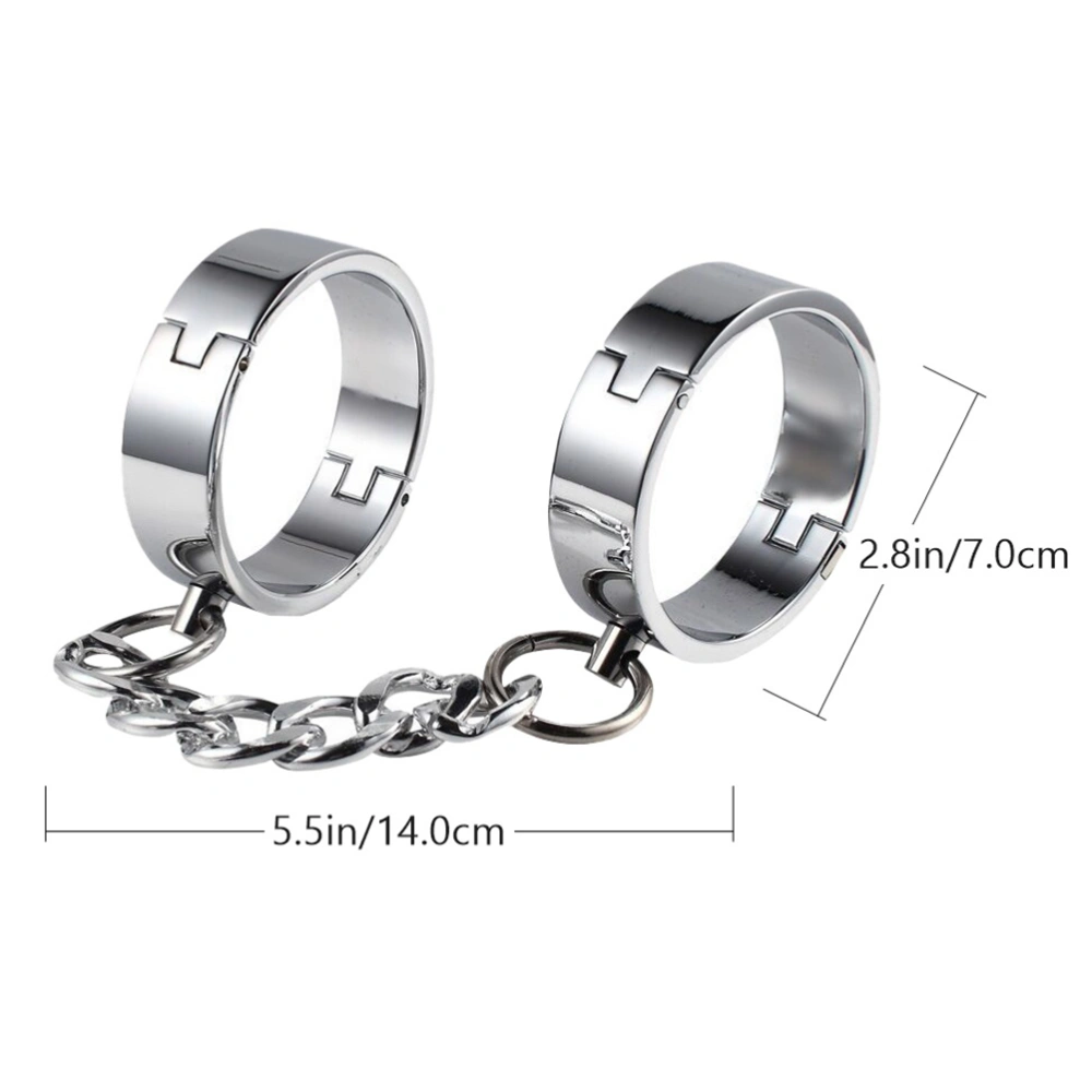 1Pc Adult Restraint Handcuff Couple Flirting Plaything SM Torture Toy Silver