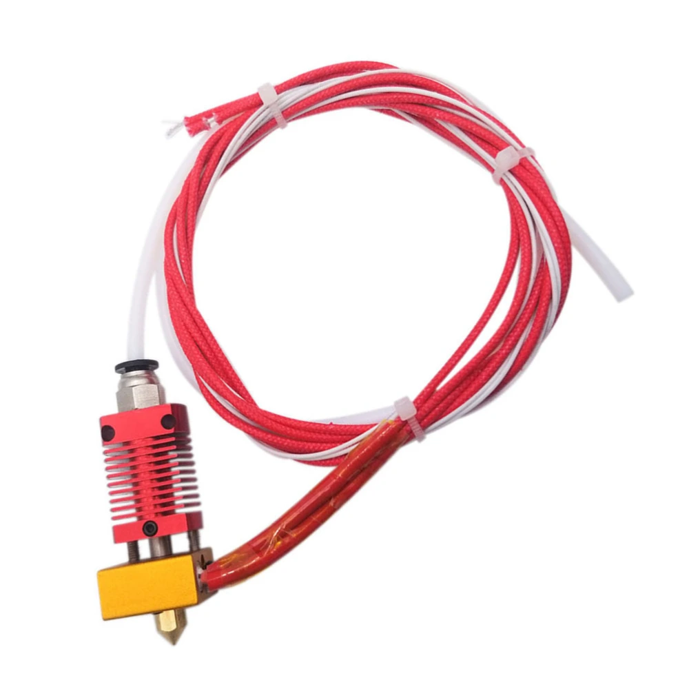 12V 40W Heating Tube Extruder Set Printing Head Heating Aluminum Alloy Block Compatible for CR10 3D Printer (Red)