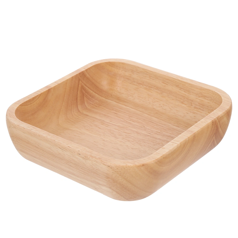 Wooden Bowl Square Shape Bowl Wooden Salad Bowl Fruit Storage Bowl Snack Bowl