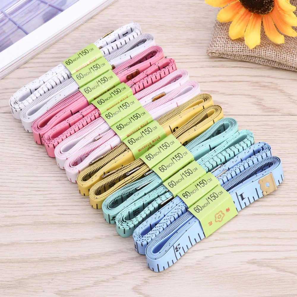 10pcs 1.5M Measuring Tape Flexible Tape Ruler Sewing Tape Measure for Tailor Craftman