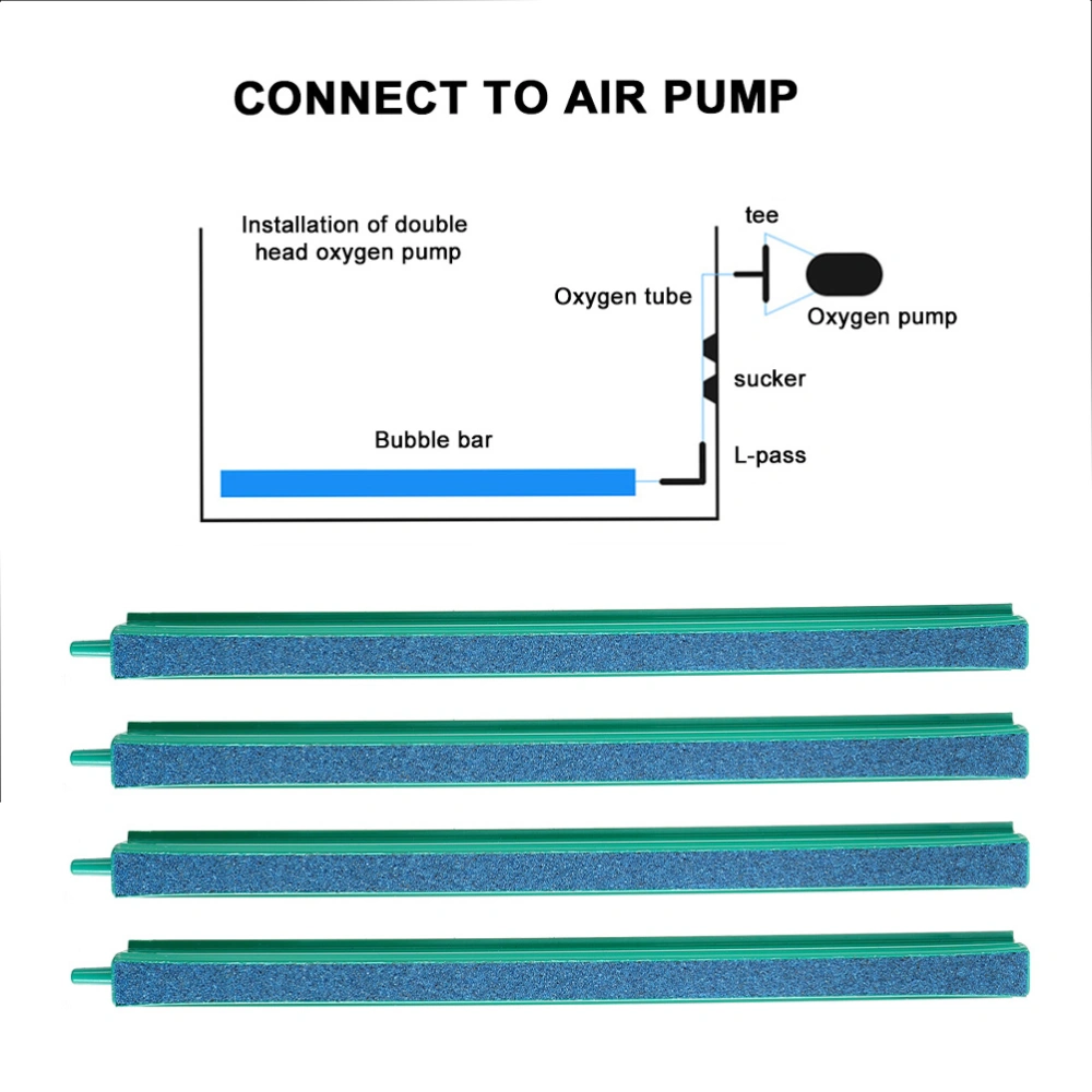 12PCS/Set 4 inch Bar Bubble Diffuser Aquarium Oxygen Diffuser with Suction Cup