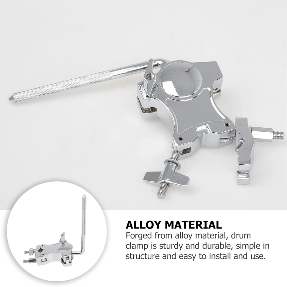 Drum Clamp Alloy Melodic Tom Cowbell Holder Expansion Clip for Music Instrument