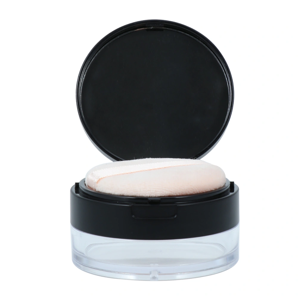 1PC Portable Empty Powder Case Double Layer Mirror Loose Powder Container Makeup Case with Powder Puff