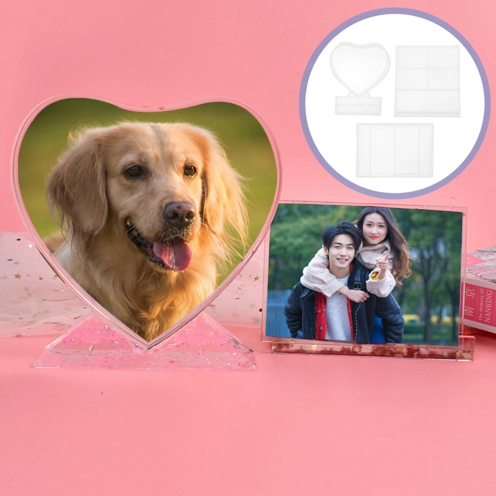 3Pcs Silicone Photo Frame Molds Photo Frame Making Supplies for DIY Crafts