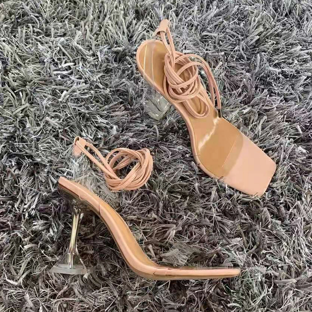 1 Pair Fashion Women High-heeled Shoes Lace-up High Heel Shoes Stylish Shoes