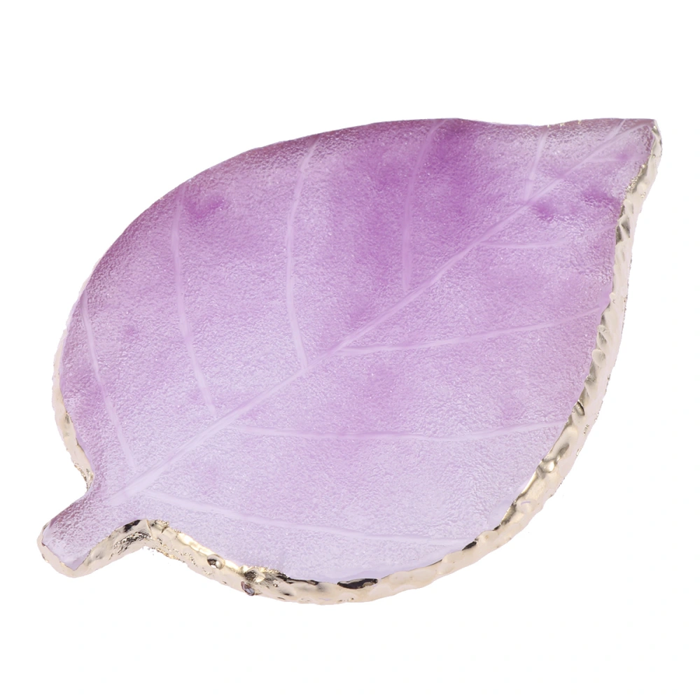 1PC Nail Color Resin Leaf Shaped Nail Paint Nail Art Display Board (Violet)