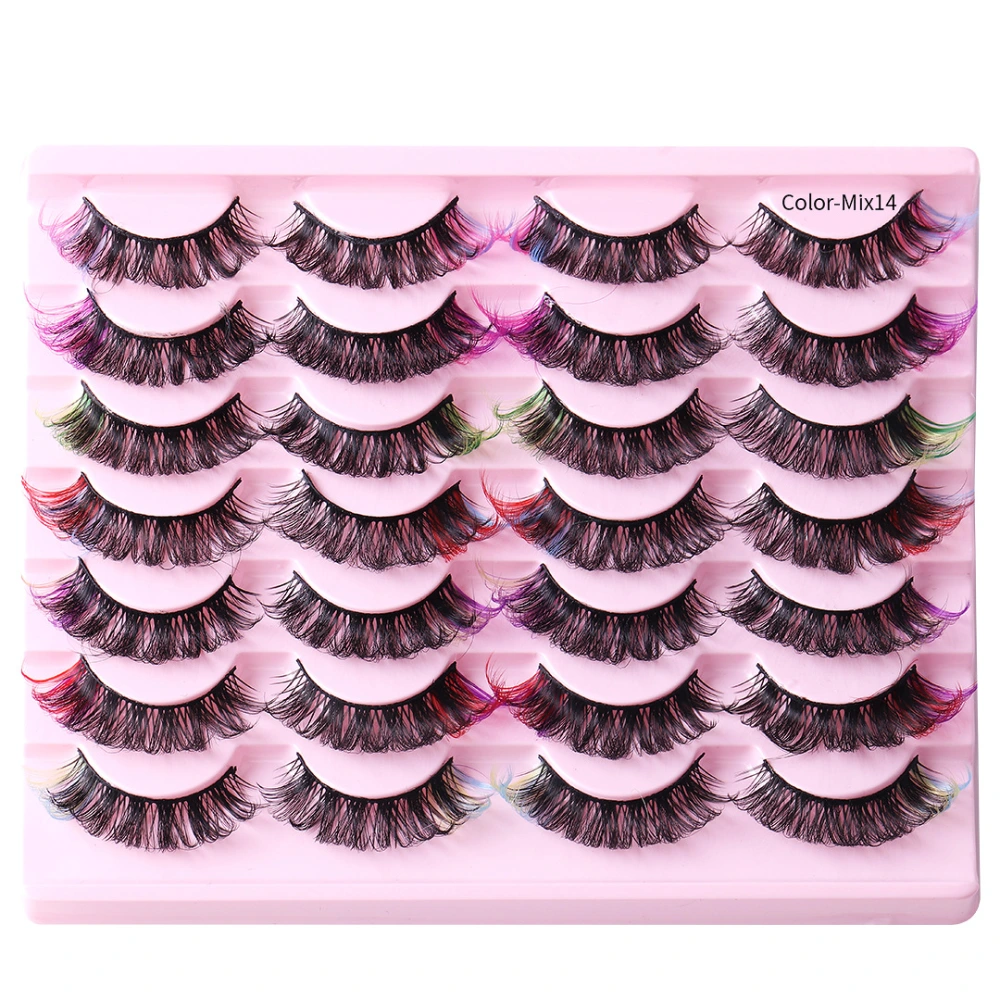 14 Pairs Lash Extension Fake Lash Clusters False Eyelash Clusters Imitation Mink Lash Clusters