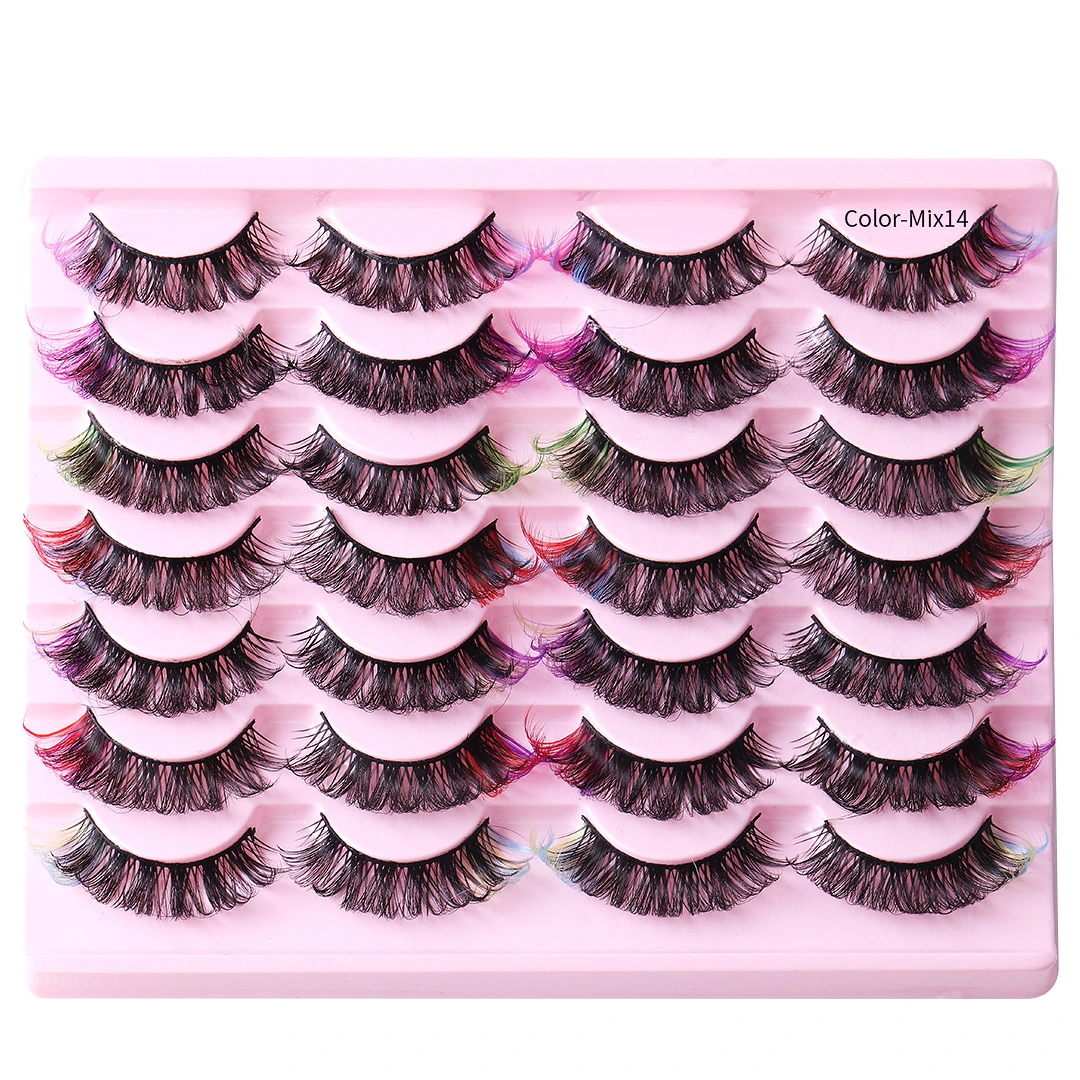 14 Pairs Lash Extension Fake Lash Clusters False Eyelash Clusters Imitation Mink Lash Clusters