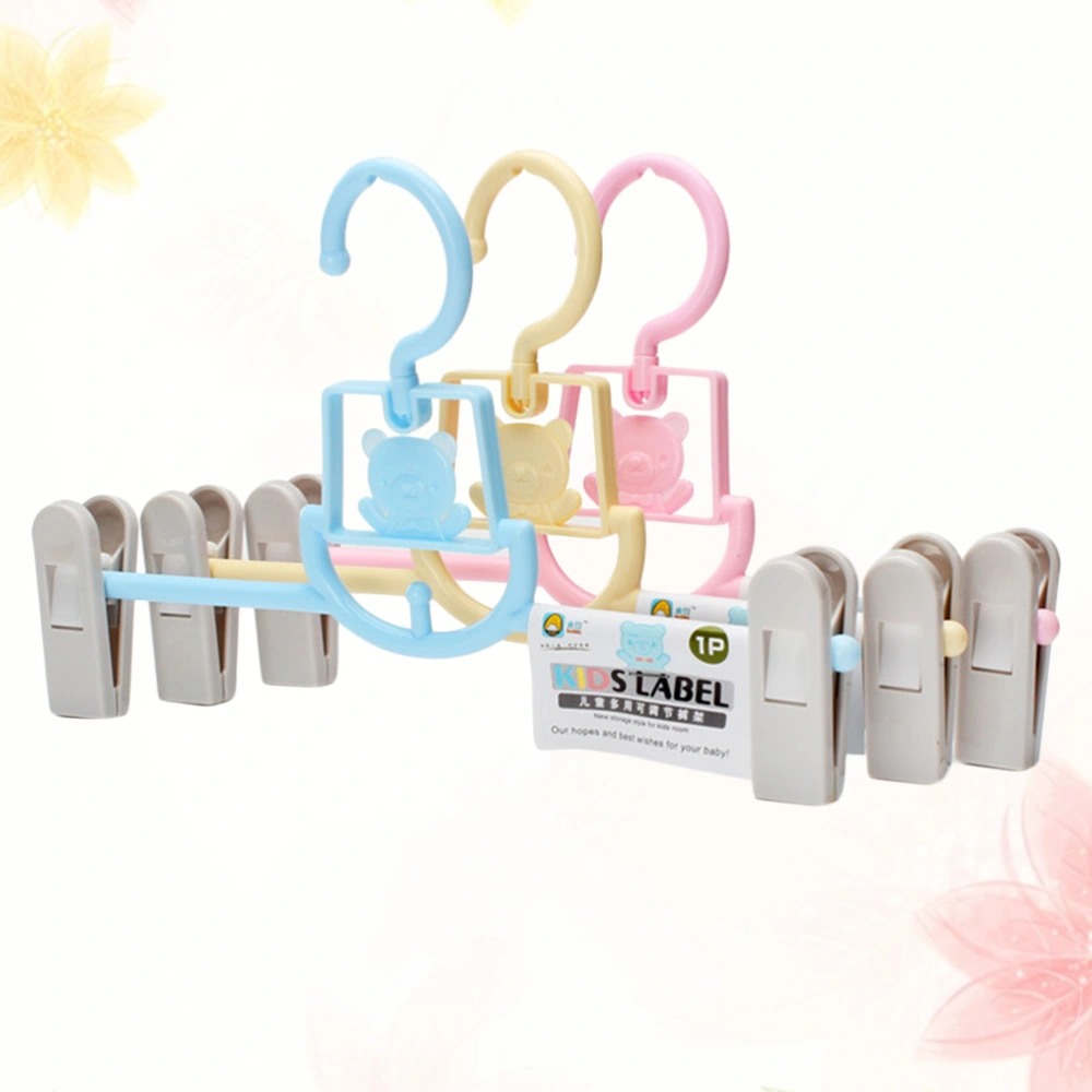 3PCS Multi-function Drying Rack Pants Clip Pants Rack Adjustable Hangers Wardrobes Storage Pants Sock Clips  