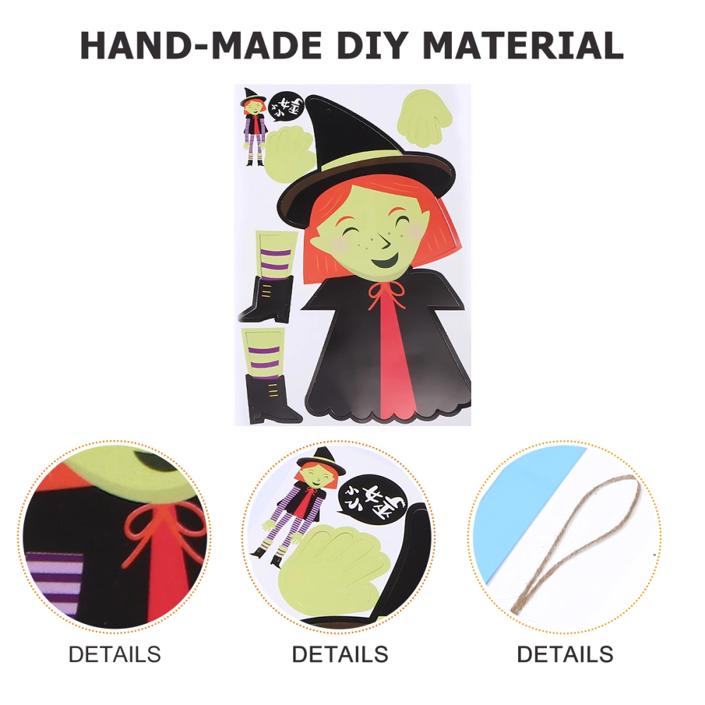 4 Sets Halloween Pendant Material DIY Pendant Set for Children (Random Style)