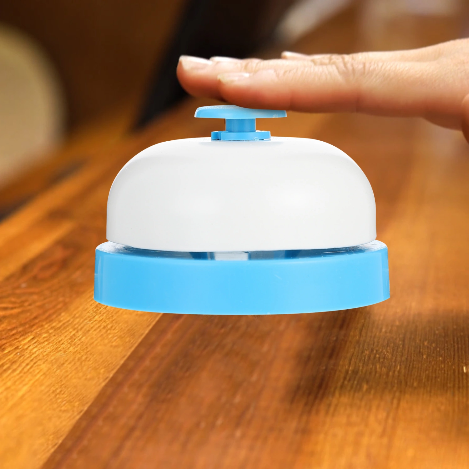 Hands Pressing Service Bell Customer Serving Bell Restaurant Call Bell