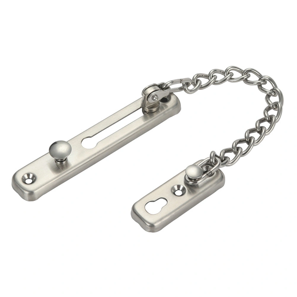 Thickened Stainless Steel Door Bolt Buckle Door Chain Stainless Steel Door Chain Hotel Door Buckle Safety Pin Silver