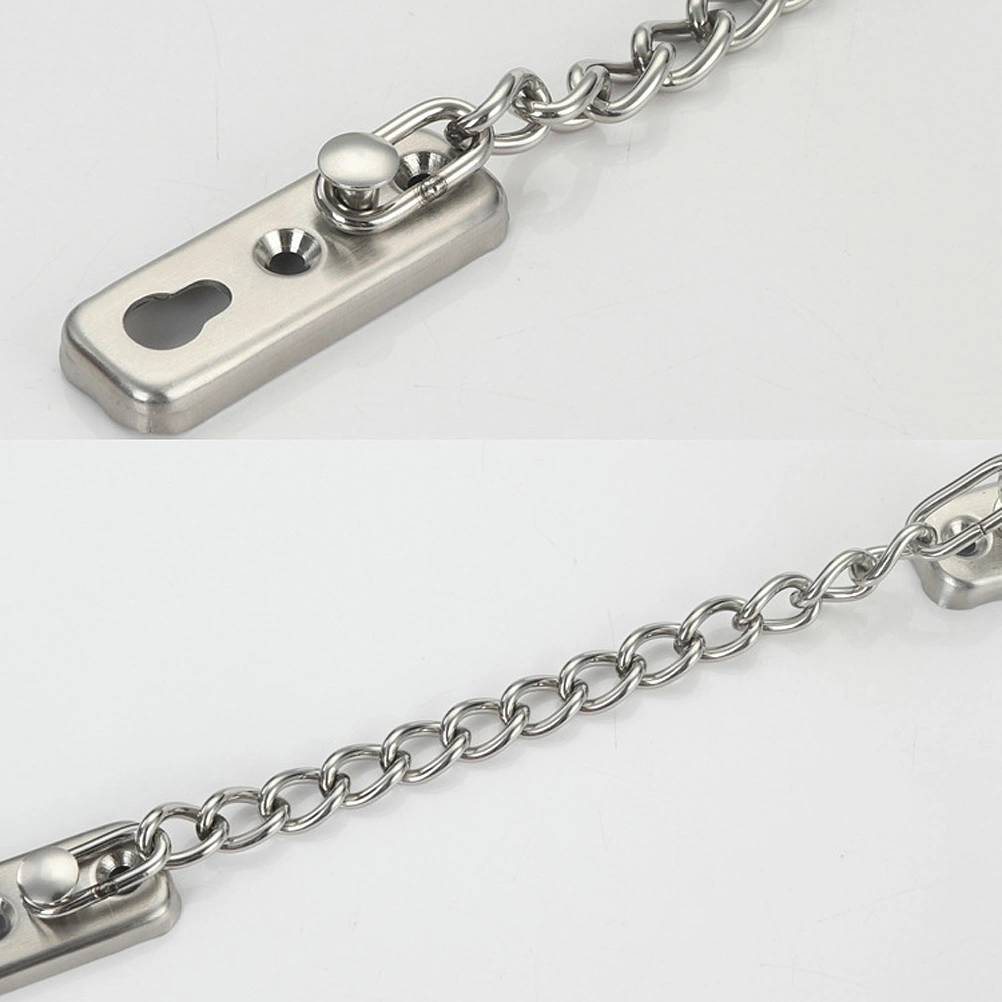 Thickened Stainless Steel Door Bolt Buckle Door Chain Stainless Steel Door Chain Hotel Door Buckle Safety Pin Silver