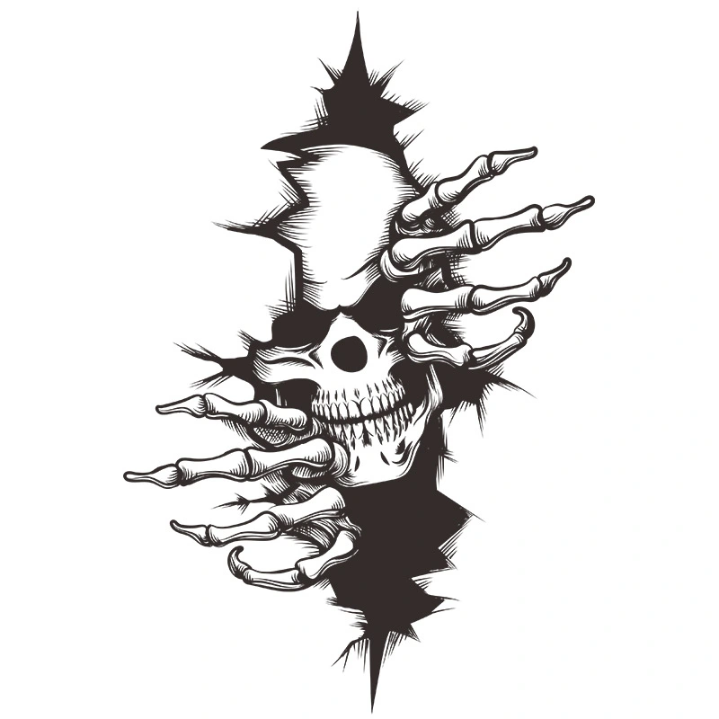 Skull Wall Sticker Skull Toilet Sticker Wall Decals Halloween Wall Stickers