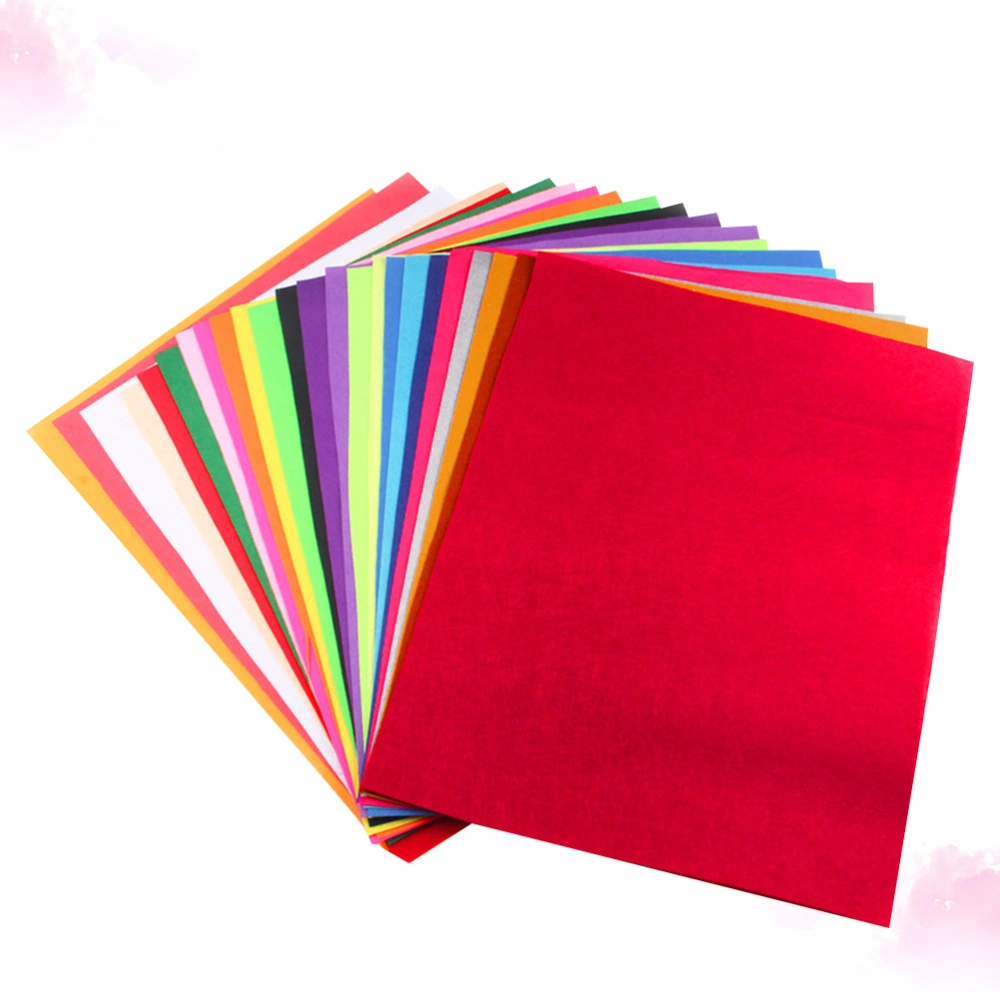 40PCS Colorful Felt Cloth DIY Decoration Eco-Friendly Nonwoven Fabric DIY Accessories for Festival Daily Use (Mixed Color, 30x30cm)