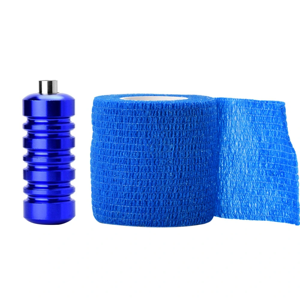 1 Set Aluminum Machine Grip Pipe with Skid Resistance Non-woven Bandage for Machine (Blue)