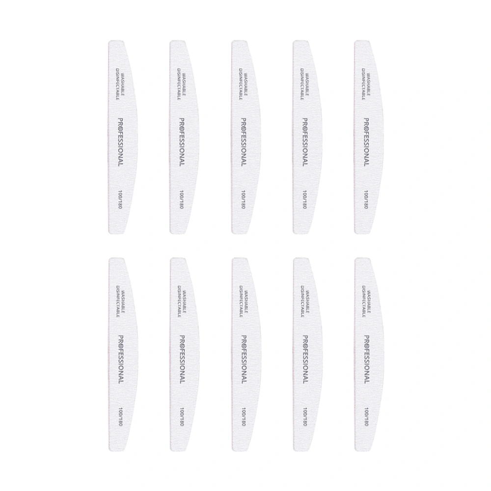 10pcs Nail File 100/180 Sanding Buffer Block Pedicure Manicure Buffing Polish Beauty Tools