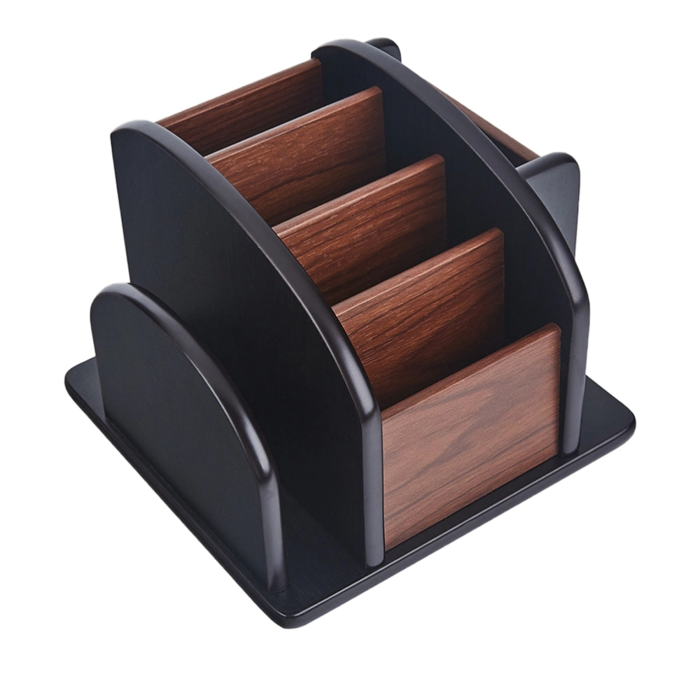 Practical Wooden Pen Holder Pencil Container Desktop Stationery Organizer Multiple-Use Desk Organizer for Home Office