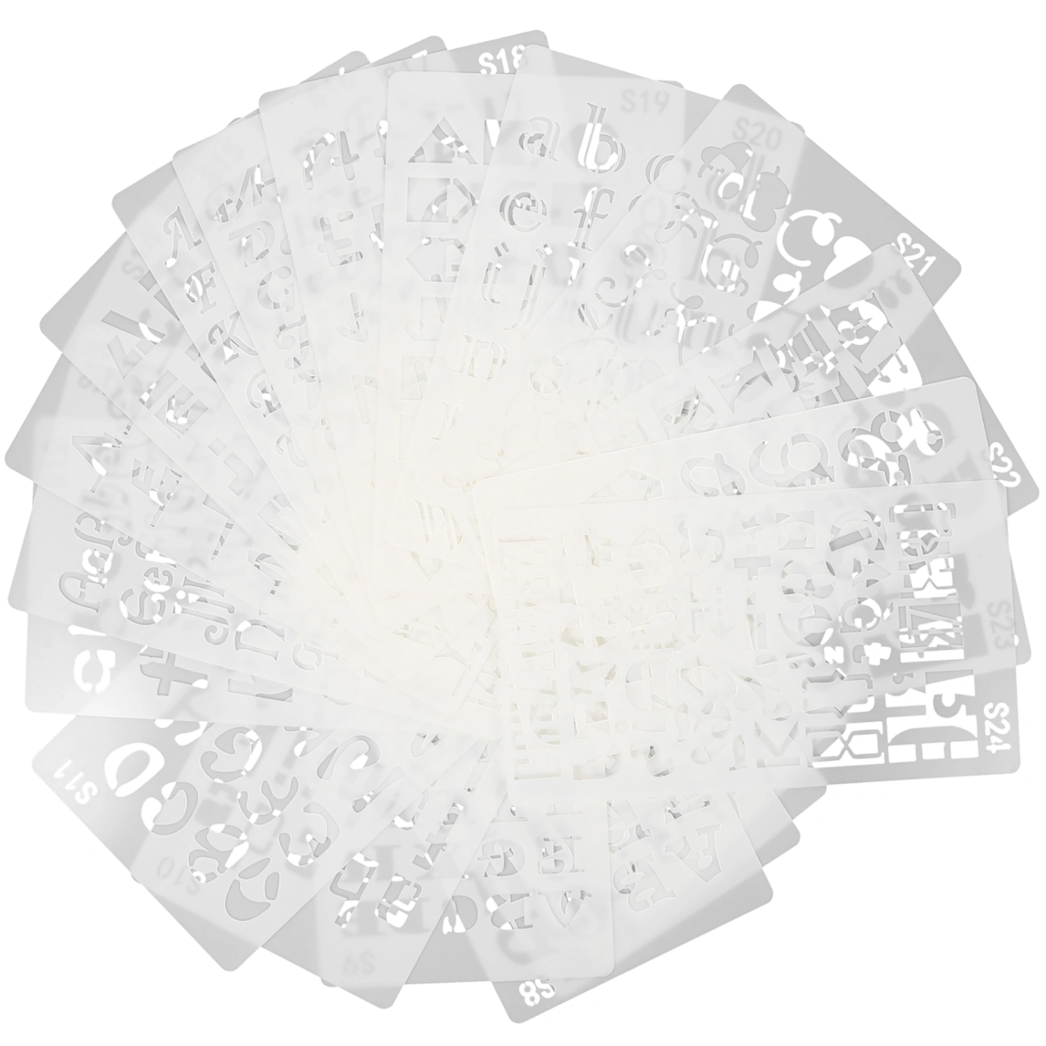 24Pcs Letter Stencils English Alphabet Stencils Hollow Painting Templates DIY Scrapbook Graffiti Stencils