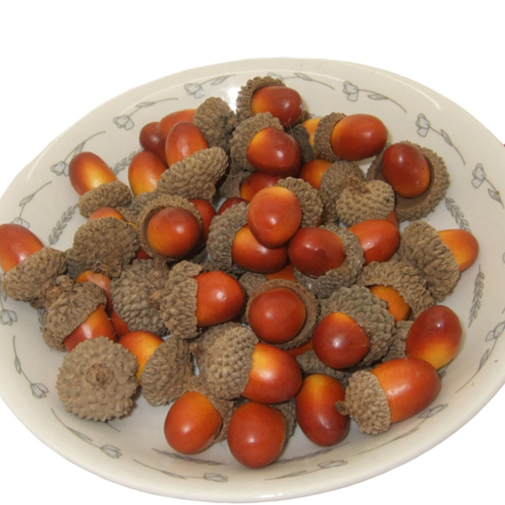 50pcs Fake Acorn Ornament Artificial Acorn Decor Simulation Acorn Model Decoration Funny Photo Props for Home Party