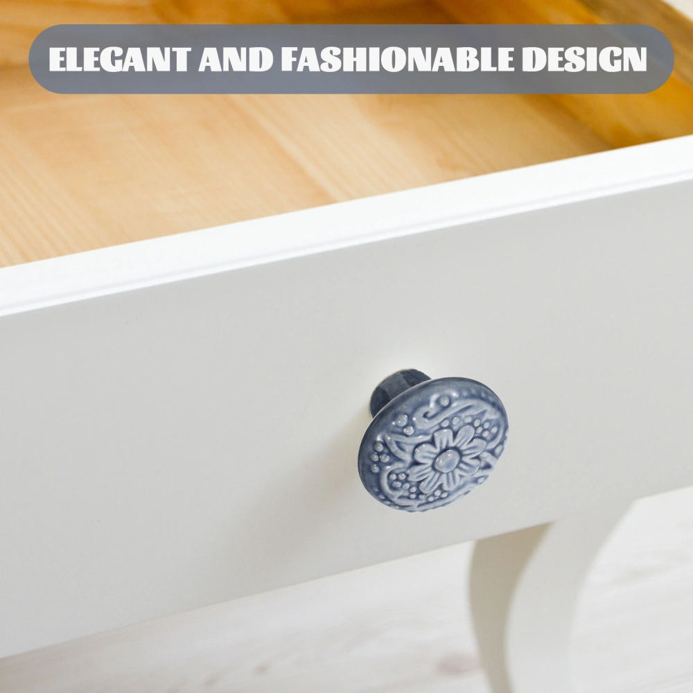 6pcs Ceramic Cabinet Drawer Knobs Decorative Knobs Ceramic Knobs for Drawer Dressers