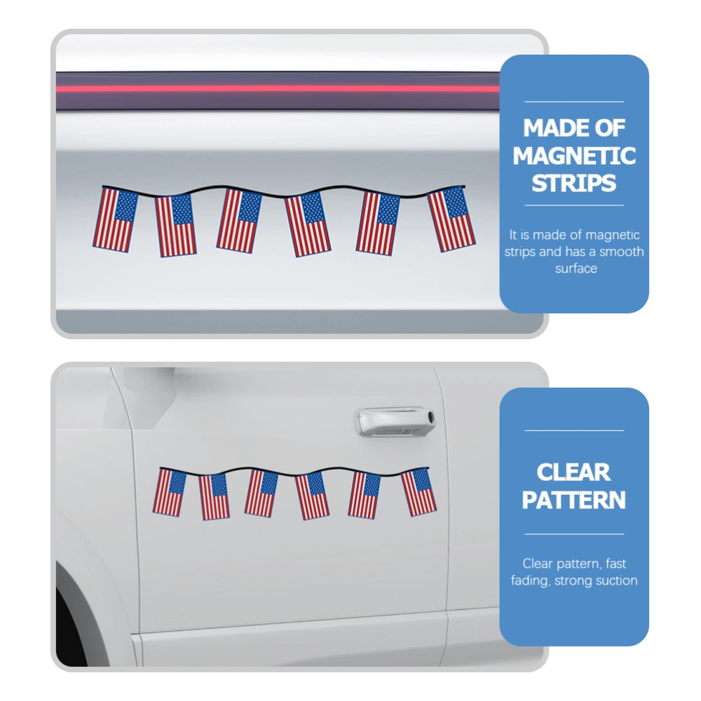 1set  Magnetic Patriotic Stickers American Flag Magnet Stickers  Decoration Stickers For Car