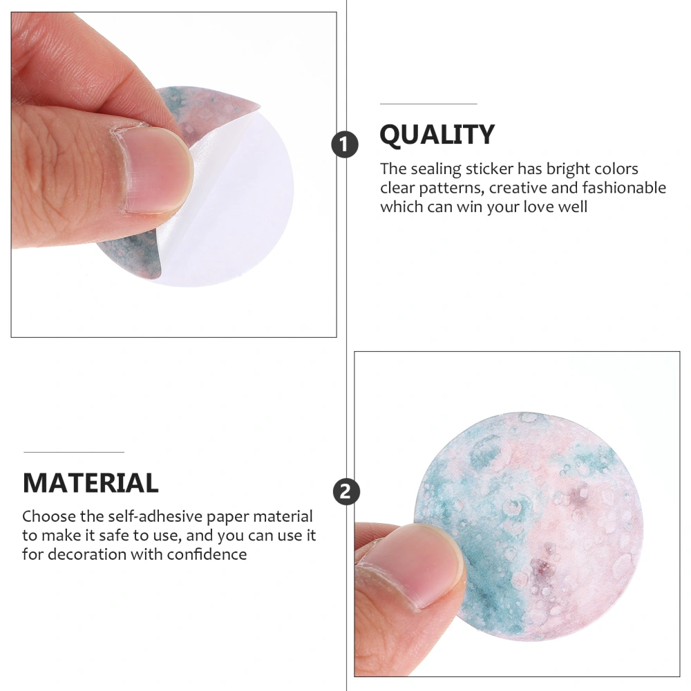 6 Boxes Moon Theme Sealing Stickers DIY Hand Account Decorative Sticker