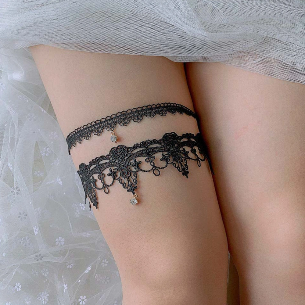 1 Pairs Women Girl Sexy Lace Garters Wedding Party Bridal Lingerie Leg Garter