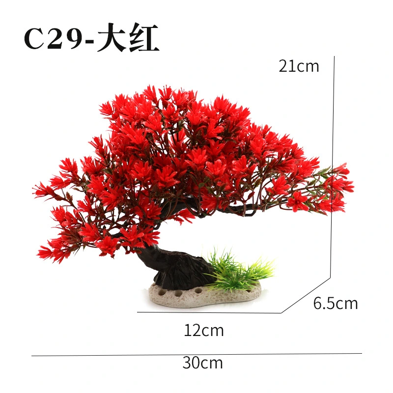 Fish Tank Small Tree Decoration Artificial Plastic Tree Model Fake Plants Fish Tank Ornament