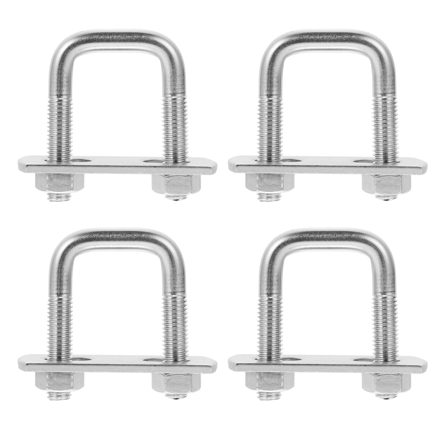 4Pcs Stainless Steel U Bolts U Shaped Tube Clamps Hardwares Accessories
