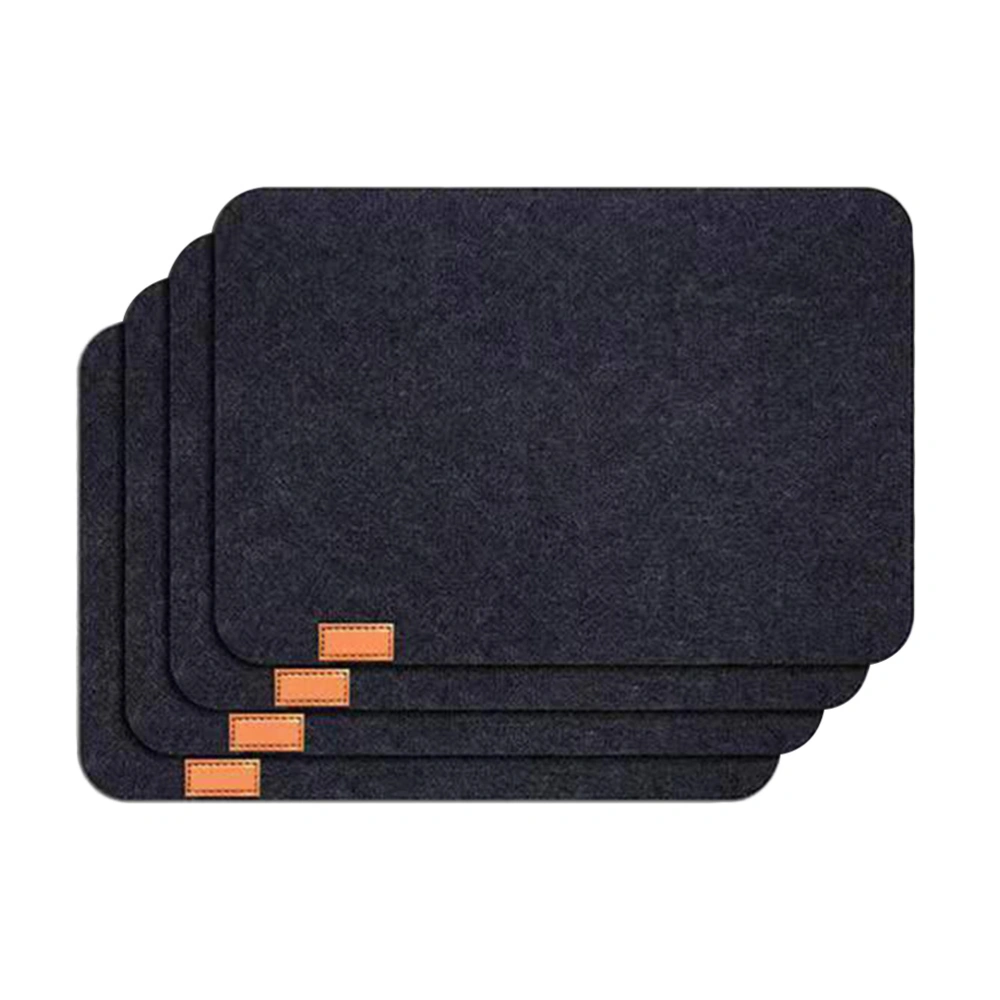 1 Set Felt Placemat Felt Place Mat Western Placemat Non-slip Heat Insulation Placemat