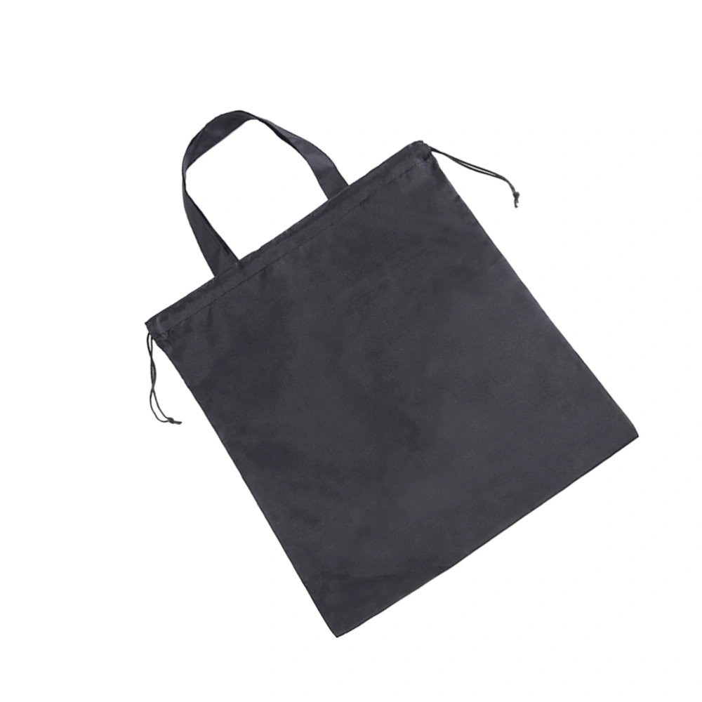 2pcs Eco-friendly Polyester Shopping Bag Portable Drawstring Bag Dirt-resistant Folding Storage Pouch for Home Outdoor