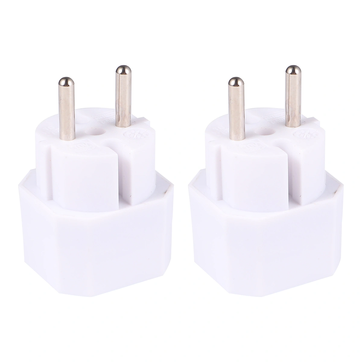 2pcs 1 To 2 Ways European German Conversion Plug Power Adapter Socket Extension Socket (EU Plug)