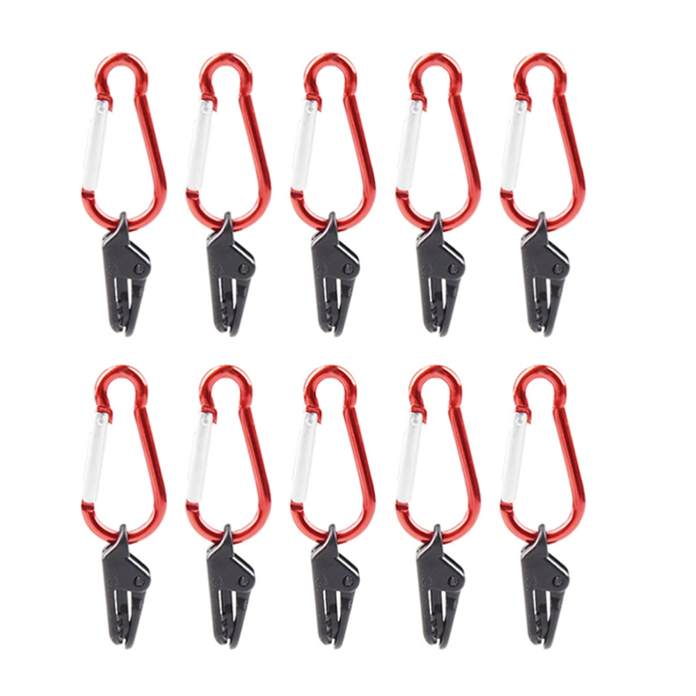 10Pcs Outdoor Tent Clips Camping Tarp Clips Tent Fixing Clips Wind-proof Tarp Clamps