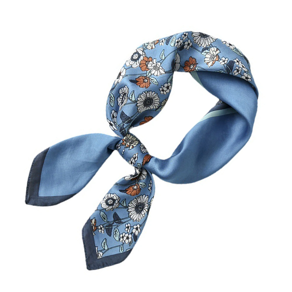 Satin Scarf Floral Scarf Stewardess Scarf Fashion Printing Square Scarf Silk Scarf