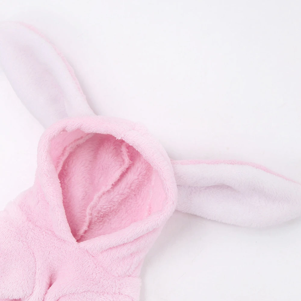 Coral Fleece Warm Pet Costume Adorable Rabbit Ear Cosplay Clothes for Cat Dog (Size XL)