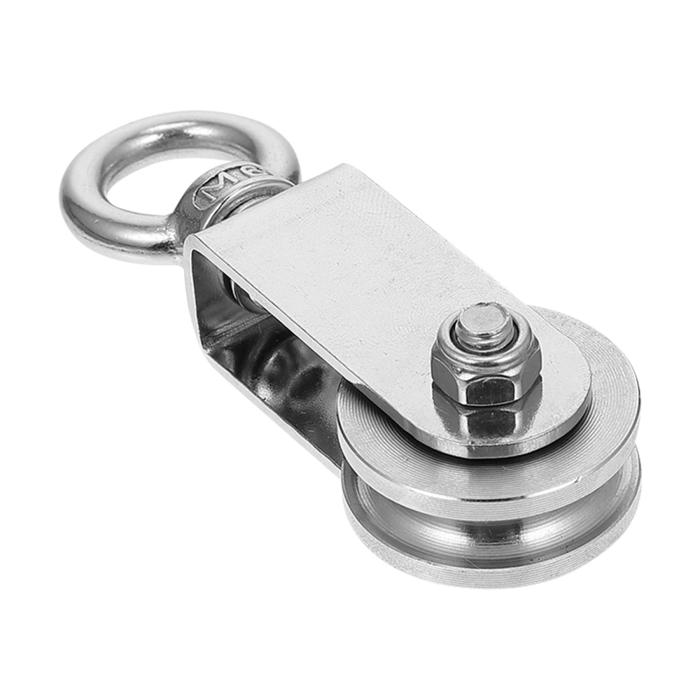 1Pc Steel Wheel Bearing U Shaped Pulley Lifting Tool Accessories (Silver)