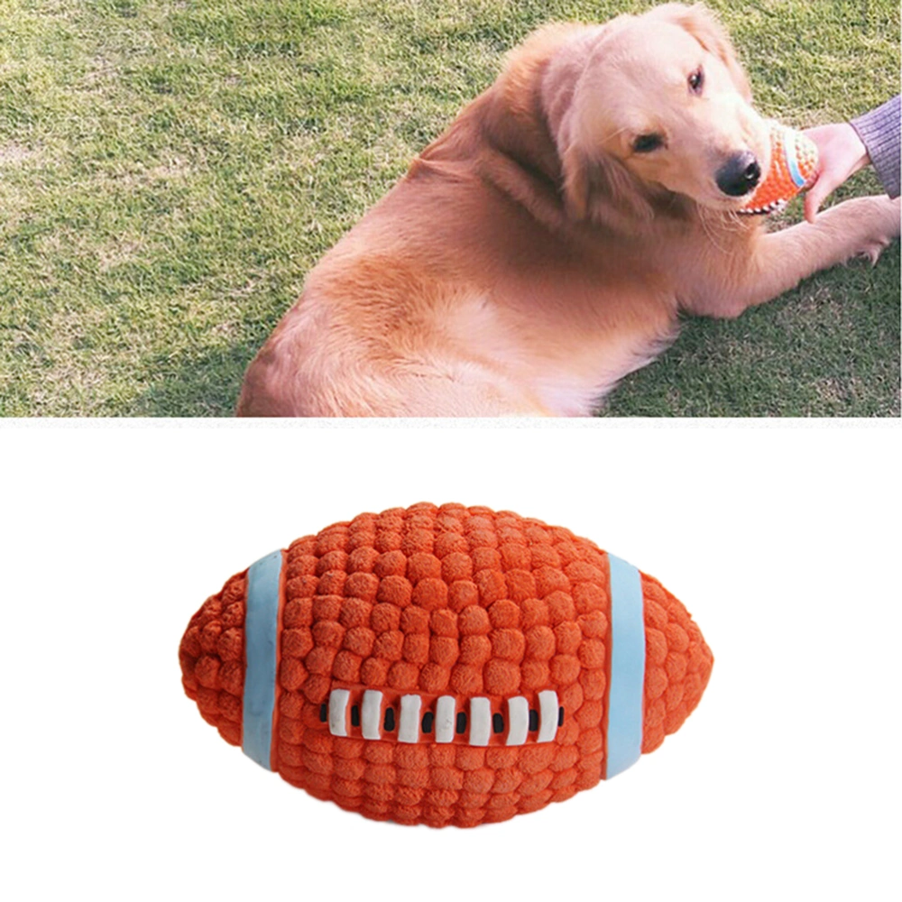 Pet Dog Chew Bite Toy Sound Squeaker Rugby Balls Toys for Pet Puppy Dog Teeth Training Supplies  