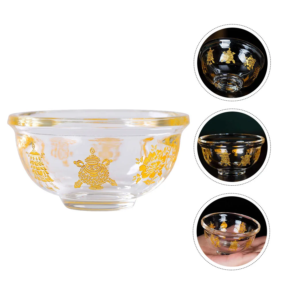 Delicate Water Cup Crystal Buddhism Cup Household Offering Cup Offering Accessory