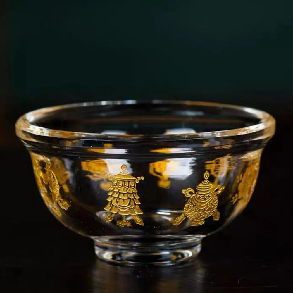 Delicate Water Cup Crystal Buddhism Cup Household Offering Cup Offering Accessory
