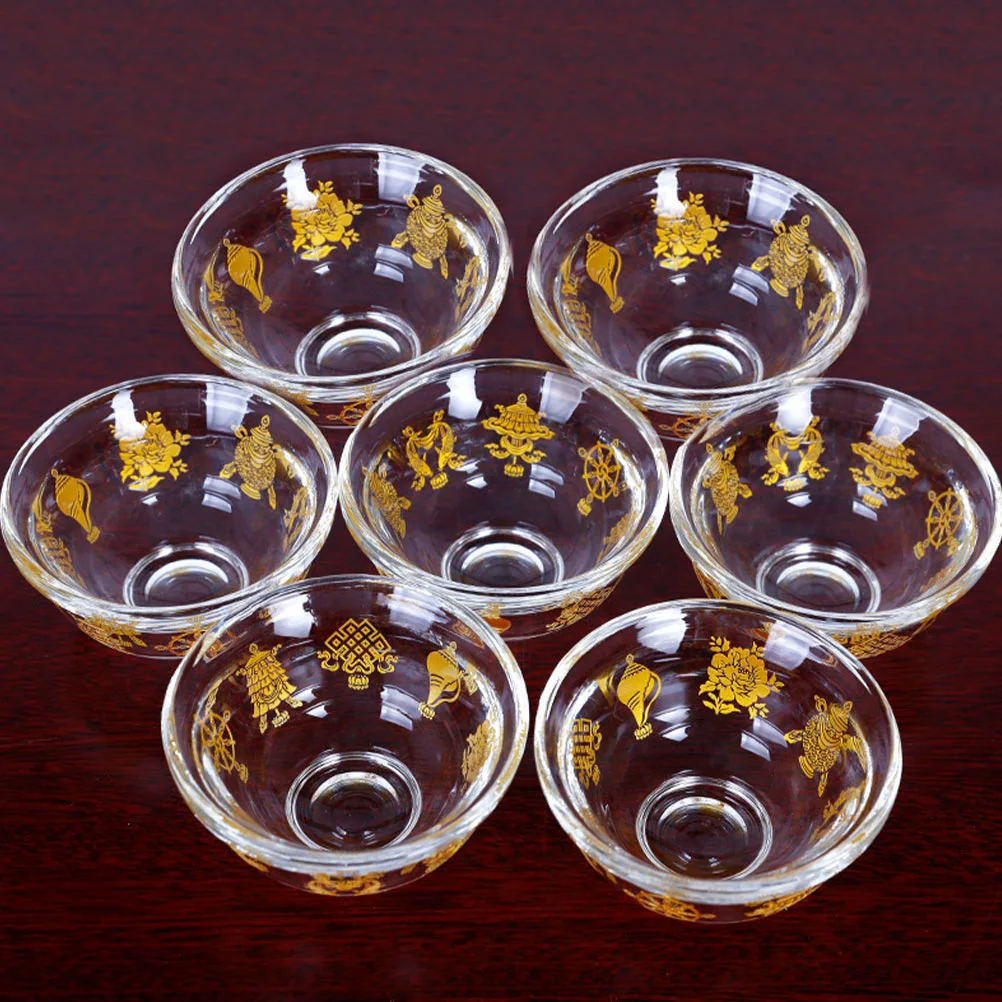 Delicate Water Cup Crystal Buddhism Cup Household Offering Cup Offering Accessory