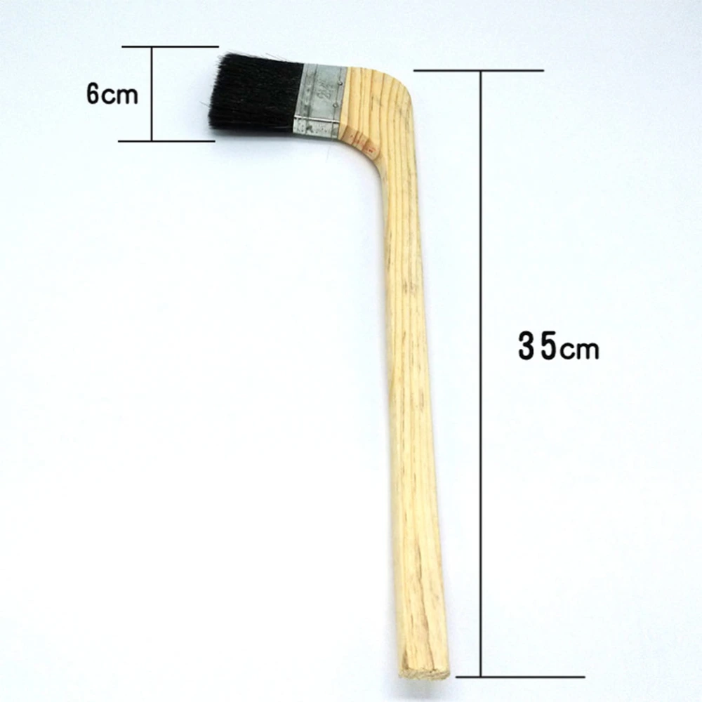 Wooden Long Handle Bristle Mane Horsehair Cat Grooming Brush for Pet Cat Bath Shower Cleaning